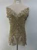 Halloween 3D Glass Corset Dress with Stretch Feature Halloween Sequined Corset with Rhinestone Motif Applique Sew-On Garment