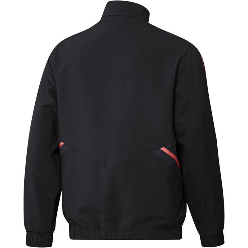Adidas Logo Print Zip Jacket Men Jackets Black HC1247