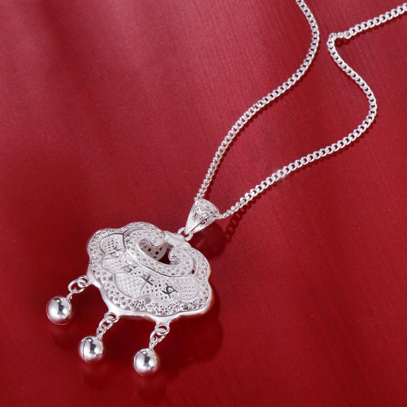 S999 Sterling Silver Year-After-Year Peace Baby Longevity Lock – Pure Silver Full Moon Gift