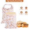 2 Pack Beeswax Bread Bags 12x17Inch Reusable Bread Storage Bags Bees Wax Lined Bread Bags for Home Cooks fresh bread storage