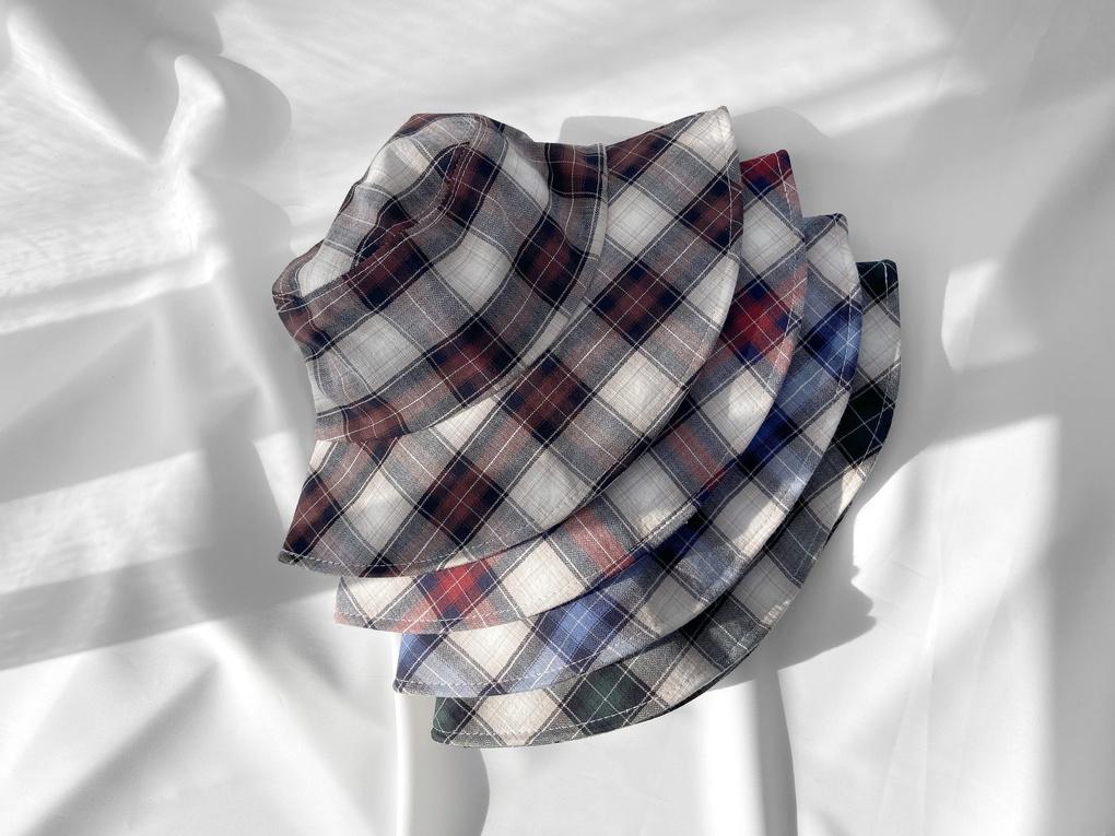 Women's Unisex Mixed Check Bucket Hat Bucket Hat
