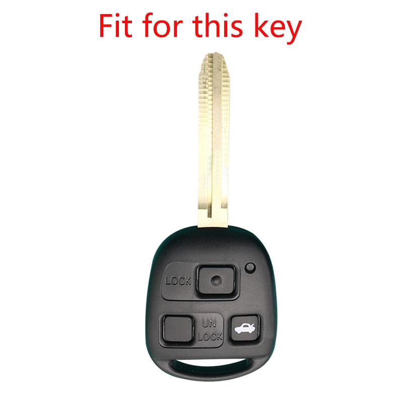 

Remote Car Key Fob Cover Case Protector Fit for Toyota Land Cruiser FJ Cruiser LEXUS GX470 LX470 RX300 GS400 Orange