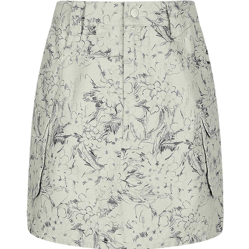 JNBY Women's A-Line Botanical Print Skirt