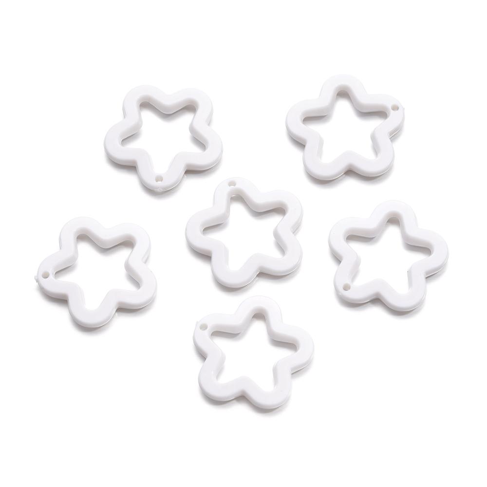 10Pcs/Lot Colorful Acrylic Five-Pointed Star Loose Pendent For DIY Necklace Bracelet Jewelry Making Accessories Supplies