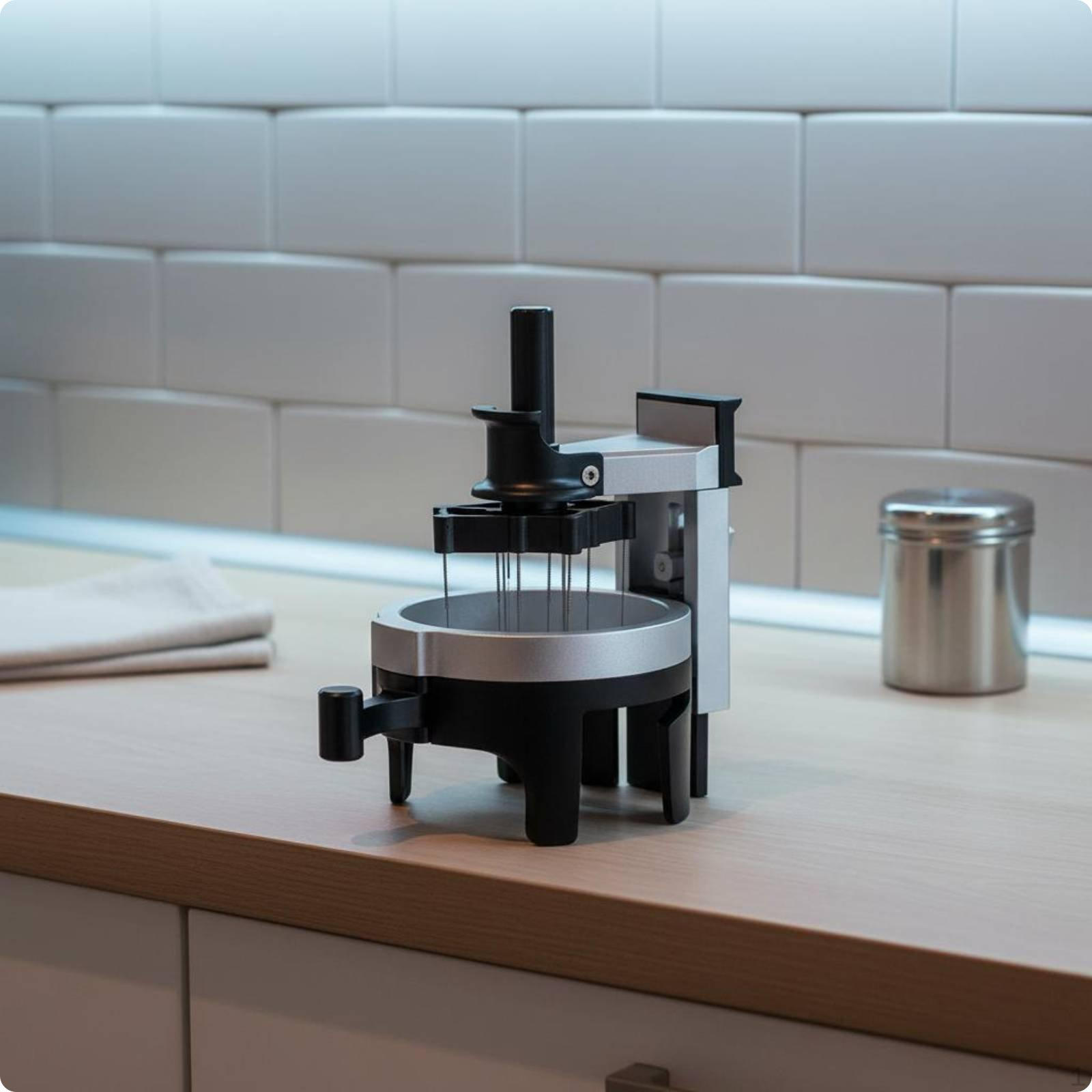 Coffee Distribution Tool Adjustable Rotary Prong