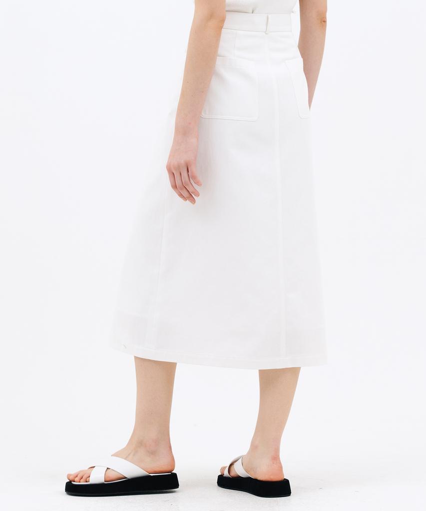 Jun By Jun K Classic A-Line Skirt_White