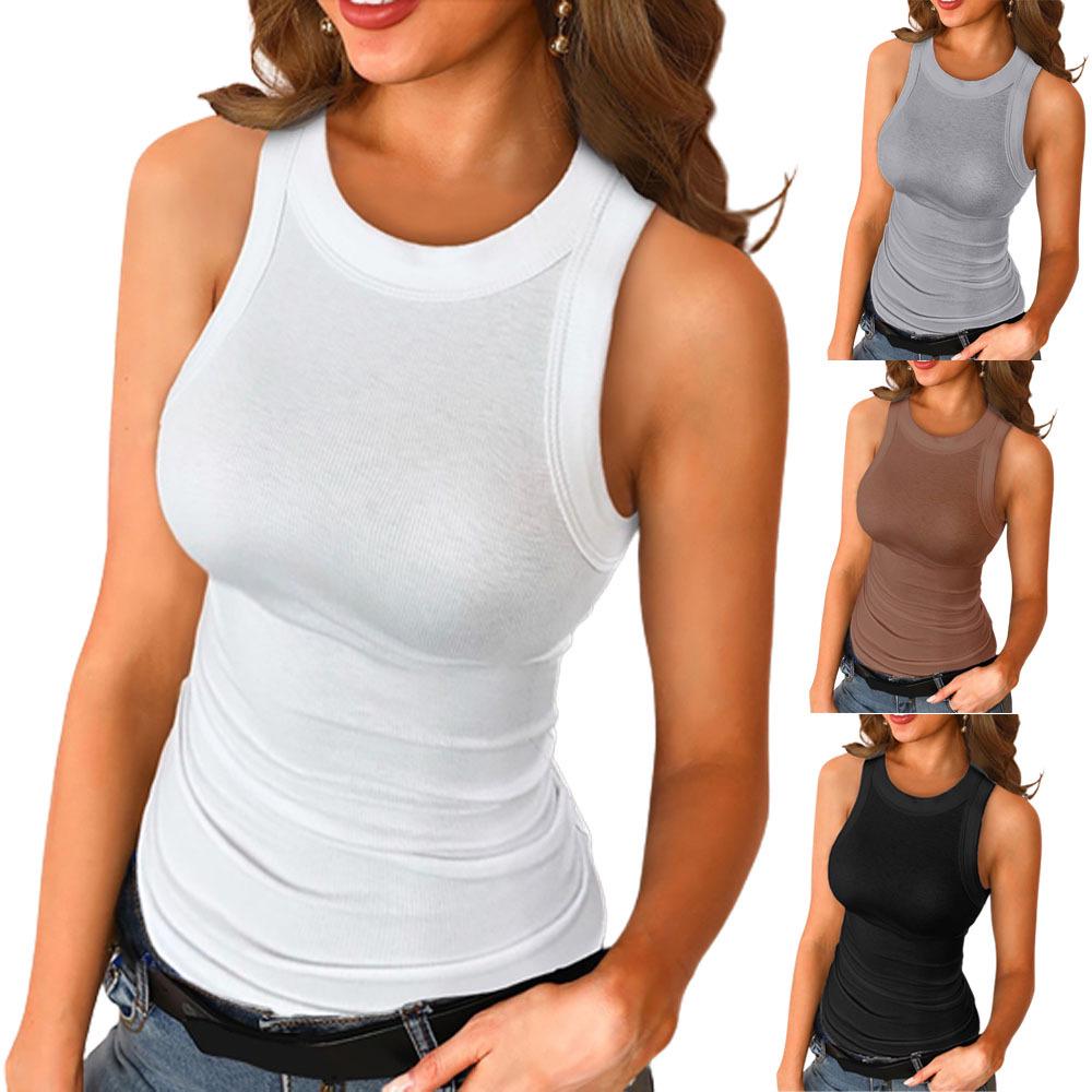 

2023 Women s Summer Multicolor Round Neck Printed Vest Top M