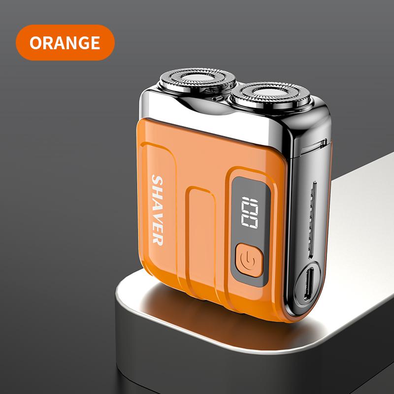 New Mini Electric Shaver Household Car Smart Shaver Digital Display Dual Blade Rechargeable Shaver Powerful Beard Trimmer Tool