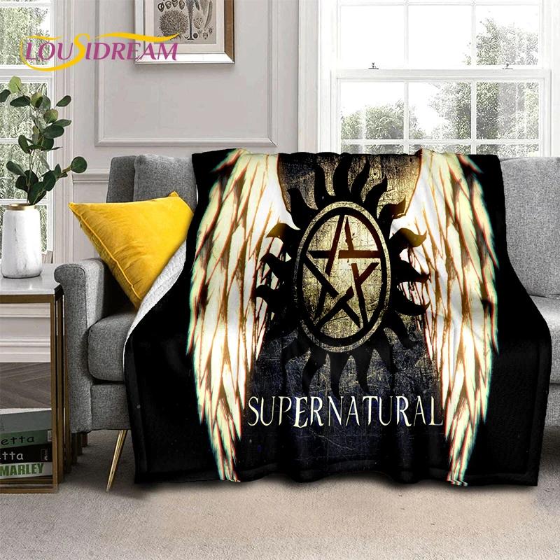 3D SPN Supernatural Zeichen Dean Sam Decke, Weiche Überwurfdecke für Zuhause Schlafzimmer Bett Sofa Picknick Reise Büro Abdeckung Kindergeschenk