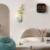 LED Wall Clock with Remote Control; Multi Functional Display Including Temperature and Countdown Features for Everyday Use
