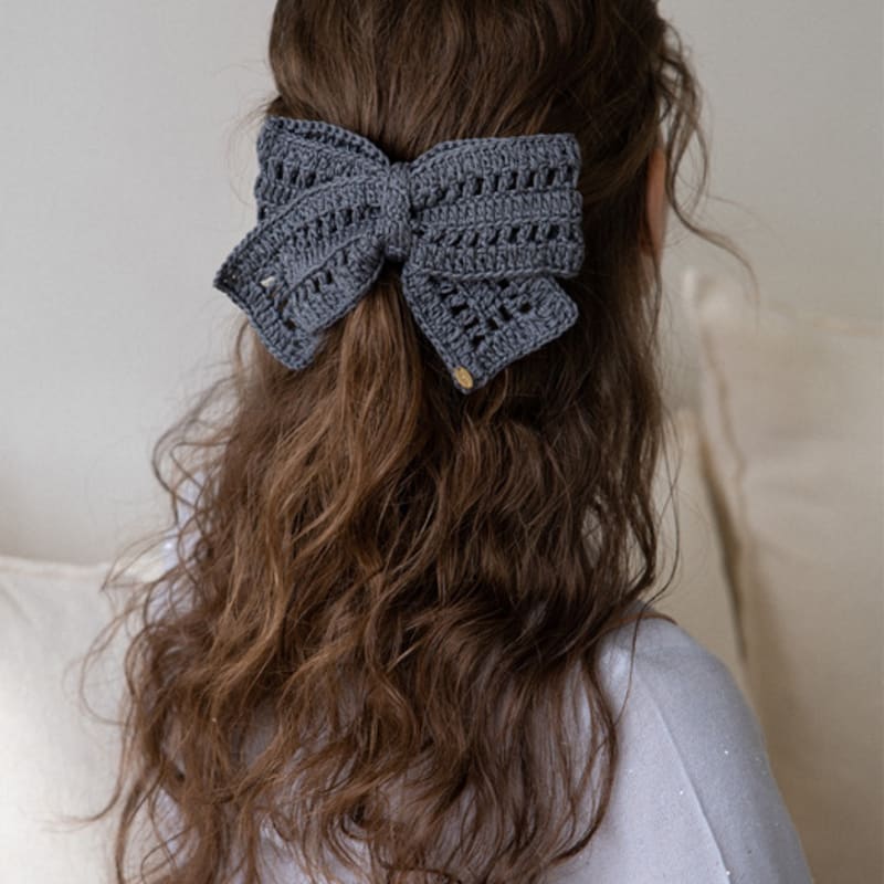 MERRYMOTIVE Special Crochet Knitted Ribbon Hairpin (4colors)