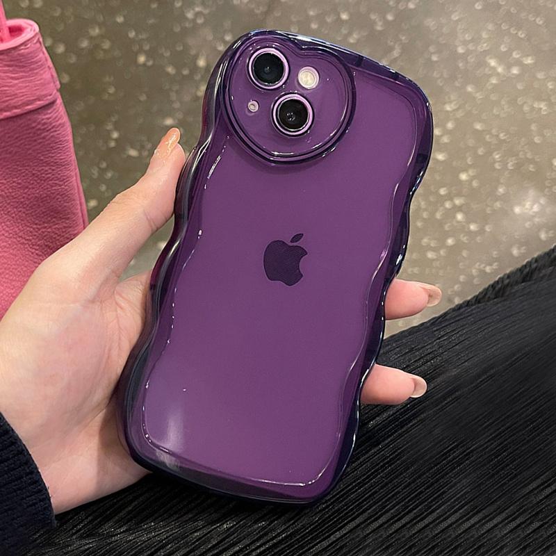 Kıvırcık Dalgalı Aşk Kalp Lens Koruma Telefon Kılıfı Iphone 13 12 11 Pro Max X Xr Xs Max Şeffaf Silikon Şeker Kapak 13pro