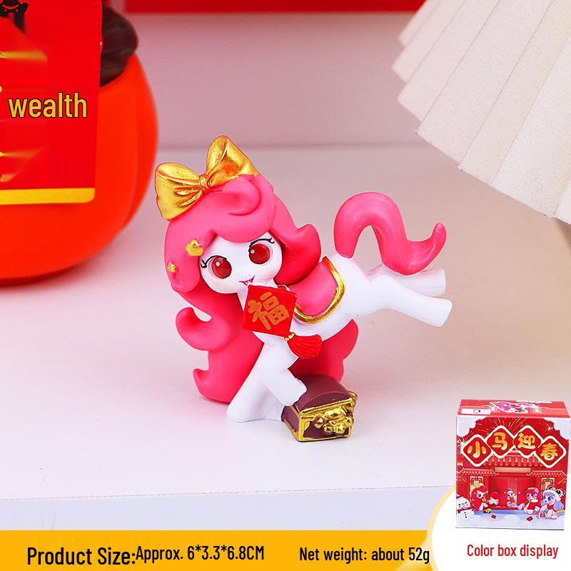 

Cute Cartoon Horse Ornament for Blessings - Money & Desk Decoration Copyrighted