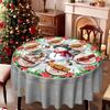 Christmas Snowman Cute Rabbit Tablecloth, Rectangular Dining Table Cloth, Dining Table Decorative Cloth, Home Set Tablecloth, European Tablecloth