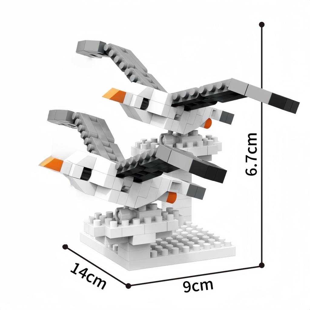 KNEW BUILT 3D Pet Micro Mini Building Block Toy-ToucanPelicanRoosterSeagullMacaw-Fun & Educational GiftKids Favorite Animal