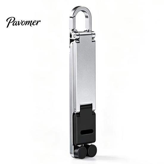Cell Phone Stand Mini Foldable Keychain, Portable Holder for Pocket Desk, Home Office Travel Desk Accessory