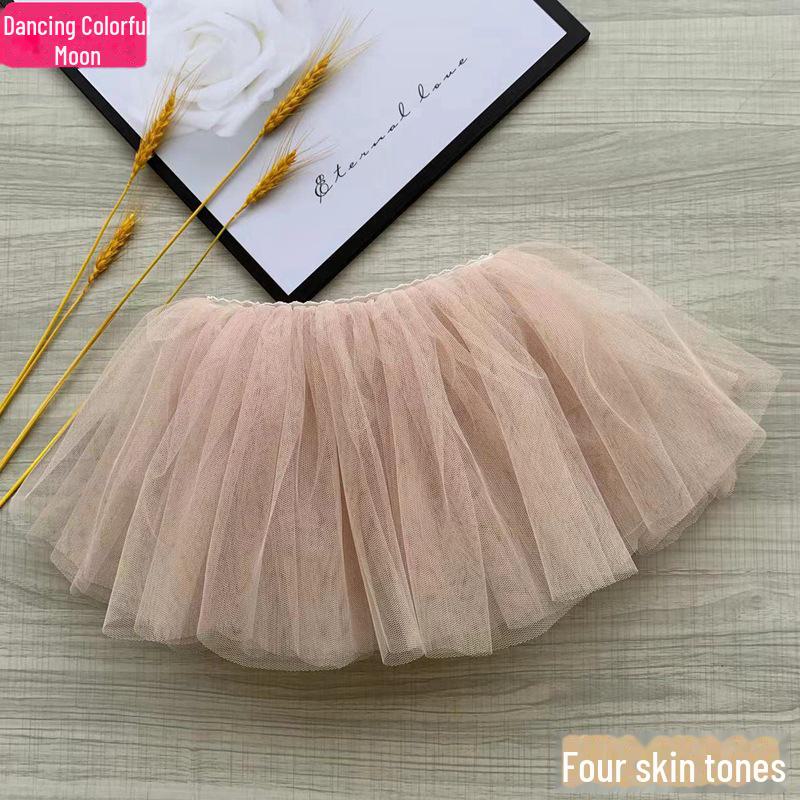 Dívčí čtyřvrstvá měkká bílá baletní tutu sukně na vystoupení