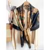 Classic Chain Decor Printed Women S Elegant Versatile Fashion Square Scarf