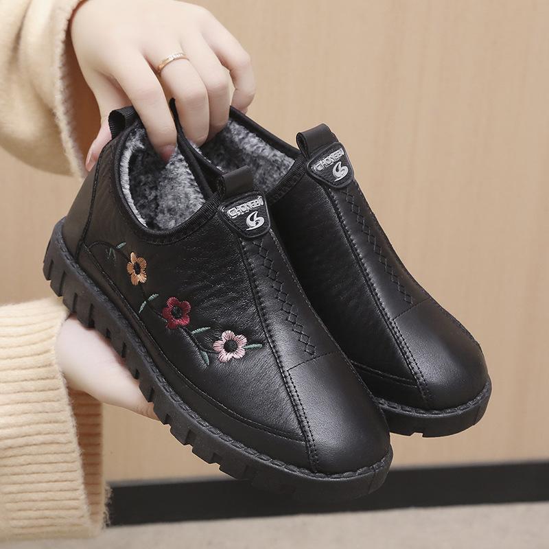 [] Winter New Velvet and Cotton Middle-aged and Elderly Mother Shoes Soft-soled Non-slip Shoes Women's Cotton Shoes Women's Shoes