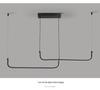 Minimalist Italian Black LED Chandelier: Sleek Long Strip for Restaurant, Bar, Office