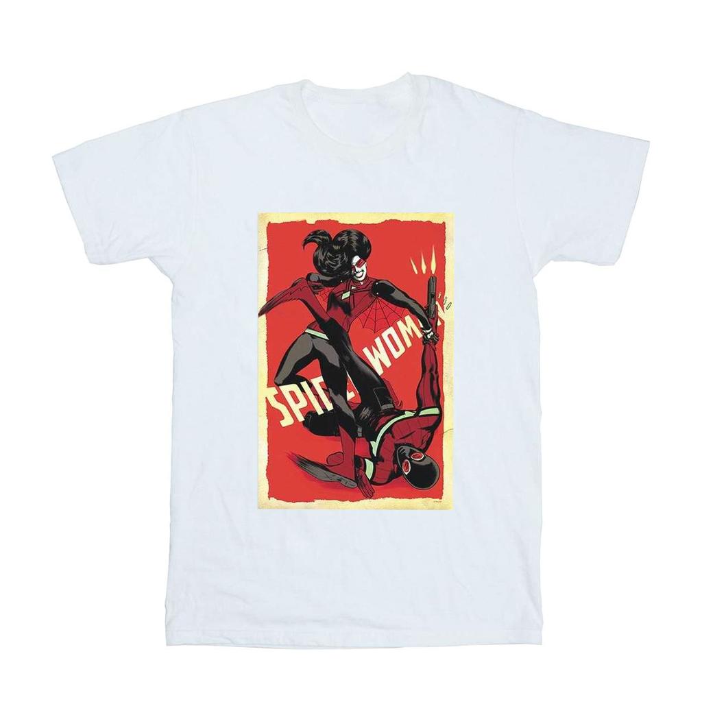 Marvel Mens Spider-Woman Fight T-Shirt