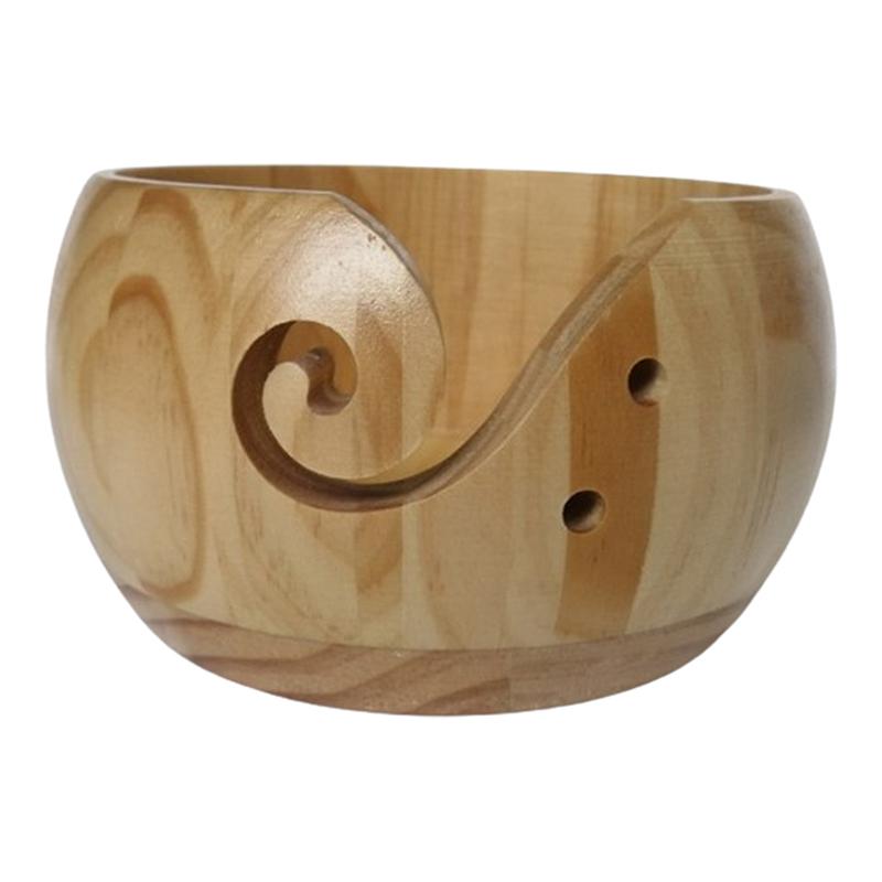 

Storage Bag Arts Knitting Crochet Weaving Tool Wooden Yarn Bowl Woolen Knitting Storage Basket Wool Holder Organizer