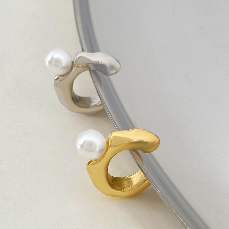 New Vintage C-Shaped Ear Cuff Non Pierced Clip Earring for Women Girl Trendy Punk Pearl Cuffs Wedding Jewelry Accessories