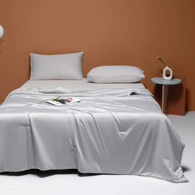 Summer Cooling Blanket Air Condition Quilt Smooth Breathable Lightweight Comforter Throw Blanket Office for Bed Double Side Cold