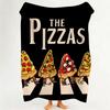Food H Hamburger P Pizza Throw Flannel Throw Blanket Suitable for Sofa Living Room Bedroom