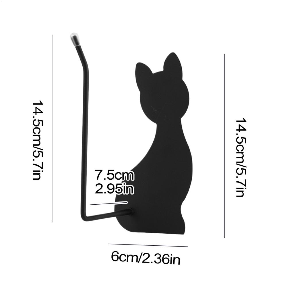 roll paper cling film wall-mounted storage rack Cat Design Bathroom Paper Towel Holder Kitchen rag hanger for Home Travel decor