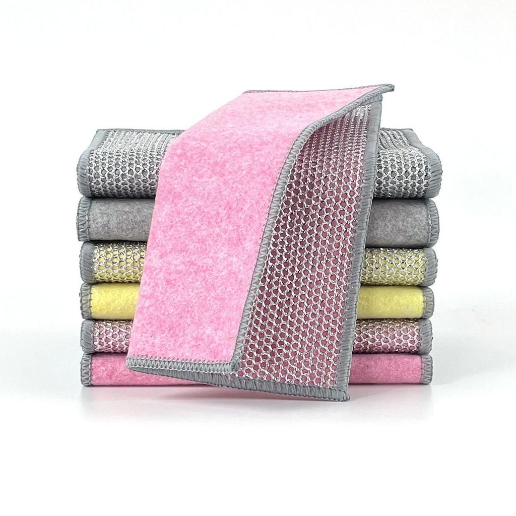 Double Sided, Silver Wire Cloth, Cleaning Cloth, Non Damaging To The Pot, Kitchen Cloth, Household, Oil Proof, Degreasing, Scouring Pad