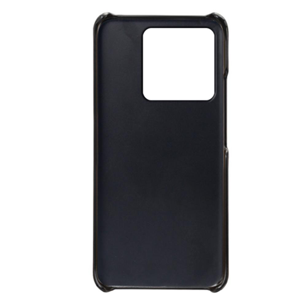 

For Xiaomi 14T Case Dual Card Slots PU Leather+Hard PC Phone Cover Orange