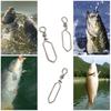10PCS Conector de Pin Cuadrado para Señuelo Acero Inoxidable Resistente a la Corrosión Gancho de Conversión Rápida Accesorios de Pesca Marítima