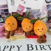 In-Stock Cute Green Leaf Loquat Plush Keychain - Easy-going Bear Arcade Prize