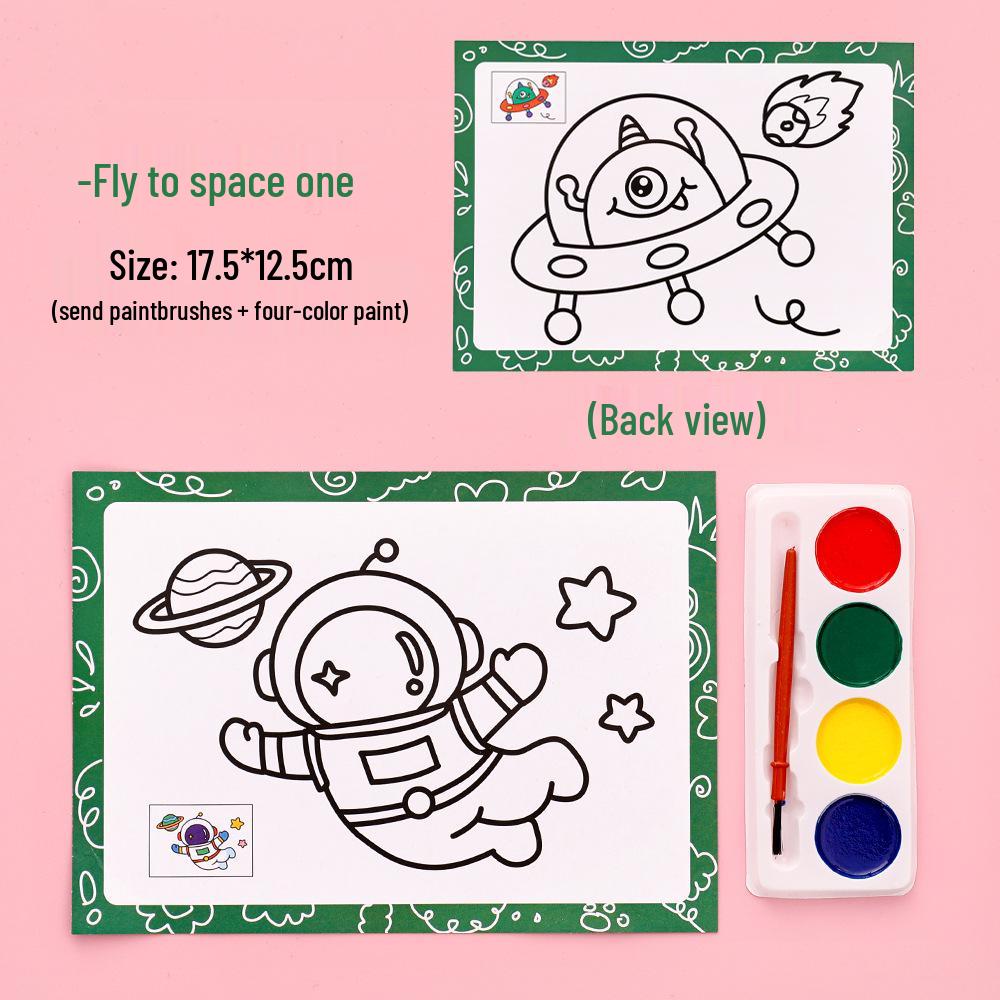 DIY Kindergarten Watercolor Painting Kit: Children s Acrylic Coloring for Early Education & Doodling 17.5*12.5cm