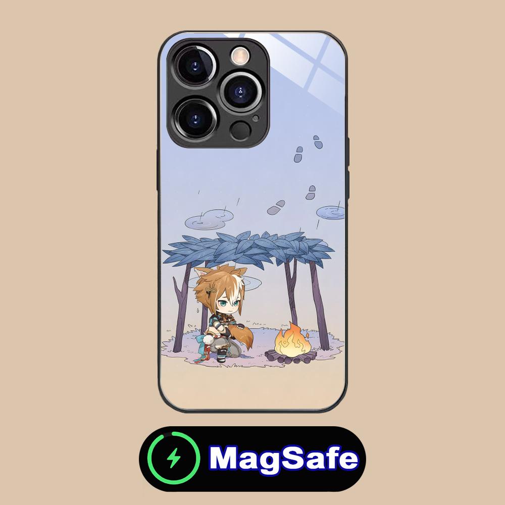 Game GI Gorou Mobile Phone Case for iPhone 17 16 15 14 13 12 11 Air Pro Max Plus Mini MagSafe Glass Colorful Cover Pretty Cover