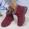 Fashion Thicken Plush Waterproof Snow Boots Women 2025 Non Slip Zipper Platform Winter Boots Woman Fleece Lining Warm Ankle Booties 43