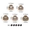 uxcell 64P Pinion Gear Set, 3.175mm (18") Shaft, 31T, 32T, 33T, 34T, 35T, Aluminum Alloy Motor Gear for 110 RC Car (Set of 5)