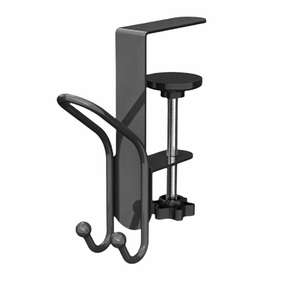 No Drill Backpack Hook Rotatable Table Edge Hook Multi Functional Desk Hook  Dormitory