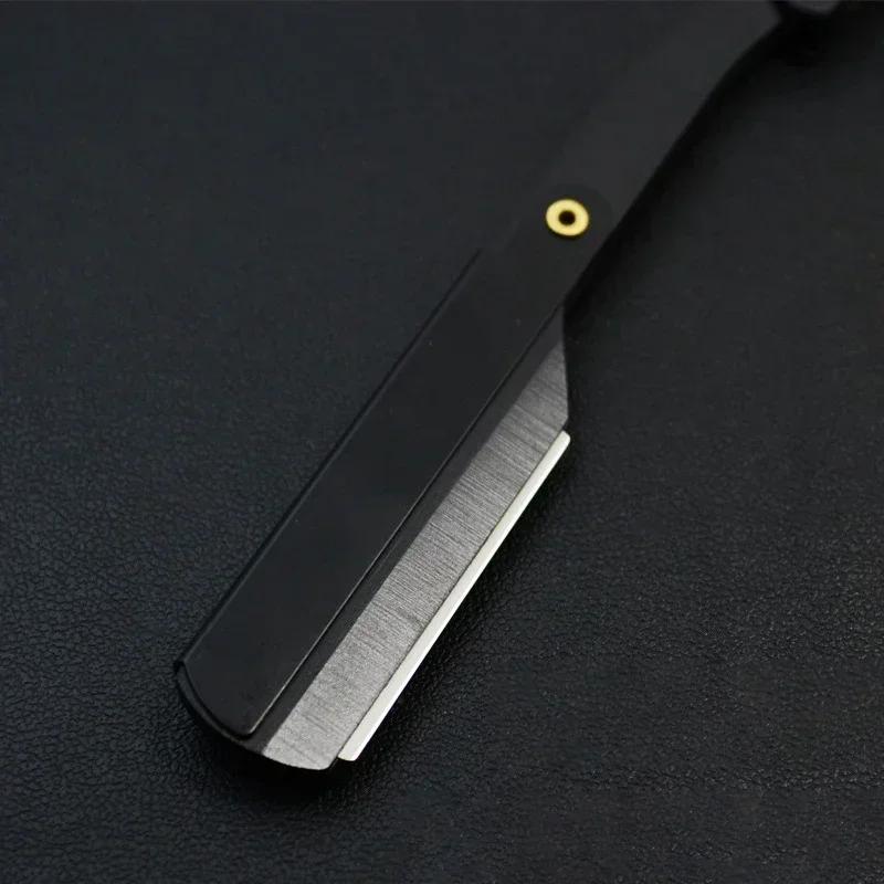 1pc Professional Manual Shaver Straight Edge Stainless Steel Sharp Barber Razor Folding Shaving Beard Trimmer Cutter No Blades