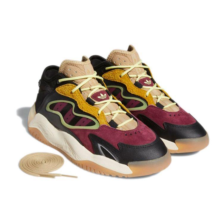 Adidas Originals Streetball 2.0 Mesh Leather Comfortable Versatile Durable Mid-Top Lifestyle Casual Shoes Men Sneaker Black Red Yellow G54886