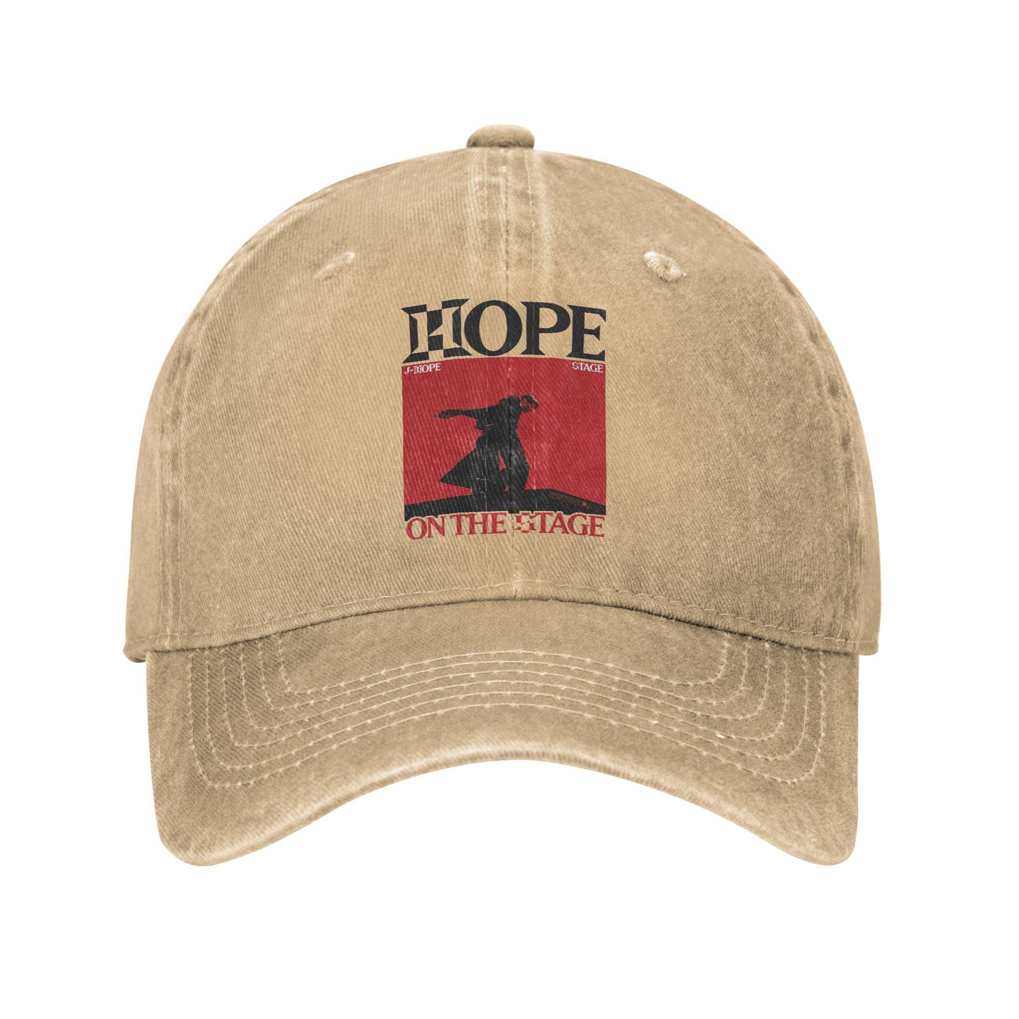 

Casual J-Hope Hope On The Stage World Tour Baseball Cap for Men Women Denim Headwear Outdoor Summer Adjustable Fit Hats Cap Adjustable
