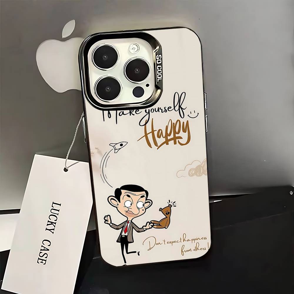 

Funny Mr B- BeanS Phone Case For iPhone 16,15,14,13,12,11,Pro,XS,Max,Plus,Mini,SE Black Candy Matte Shockproof Cover iPhone15promax