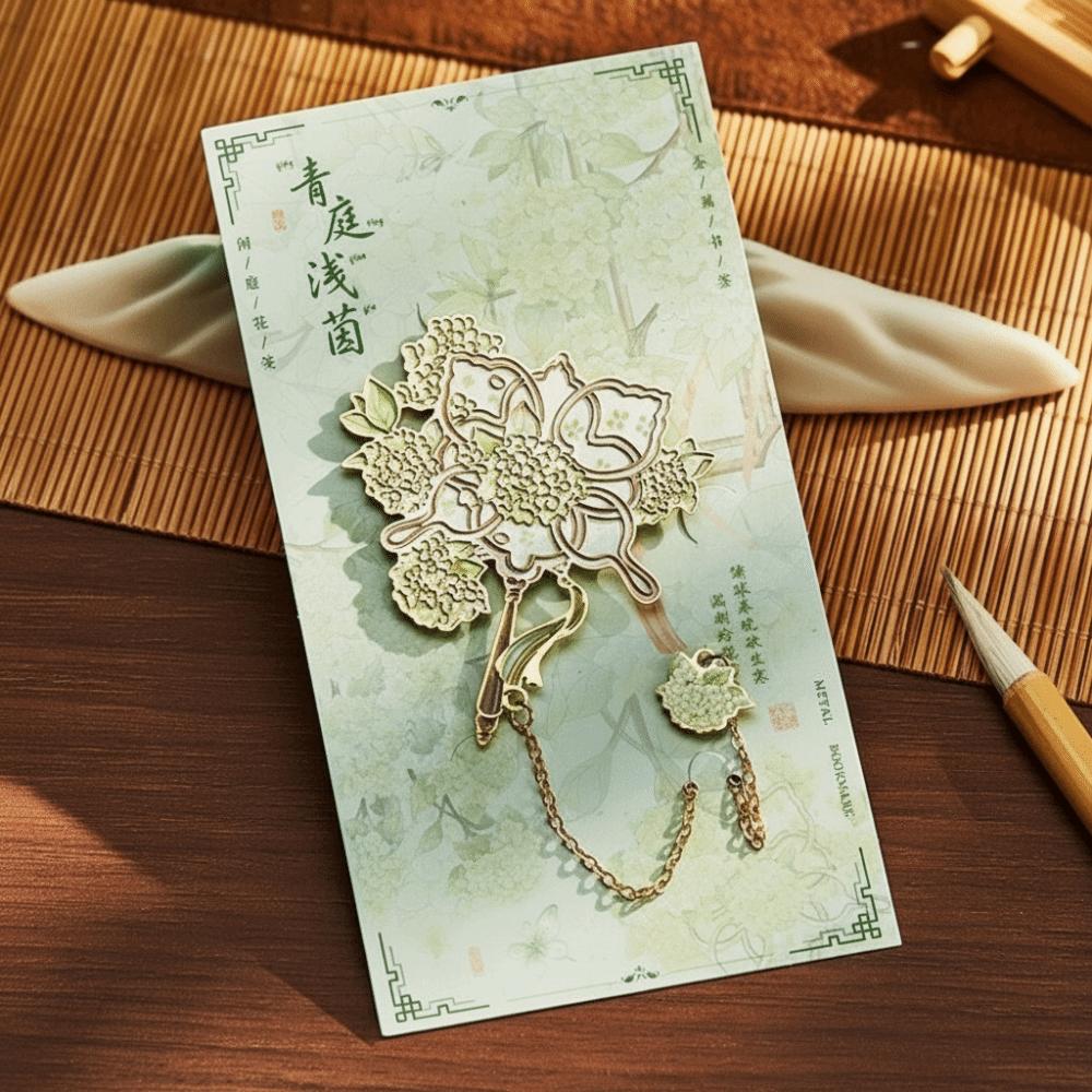 With Tassel Hollow Bookmark Metal Hollow Floral Bookmark Retro Style Metal Bookmark Book Club