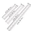 Student Ruler Set: Transparent Plastic & Stainless Steel