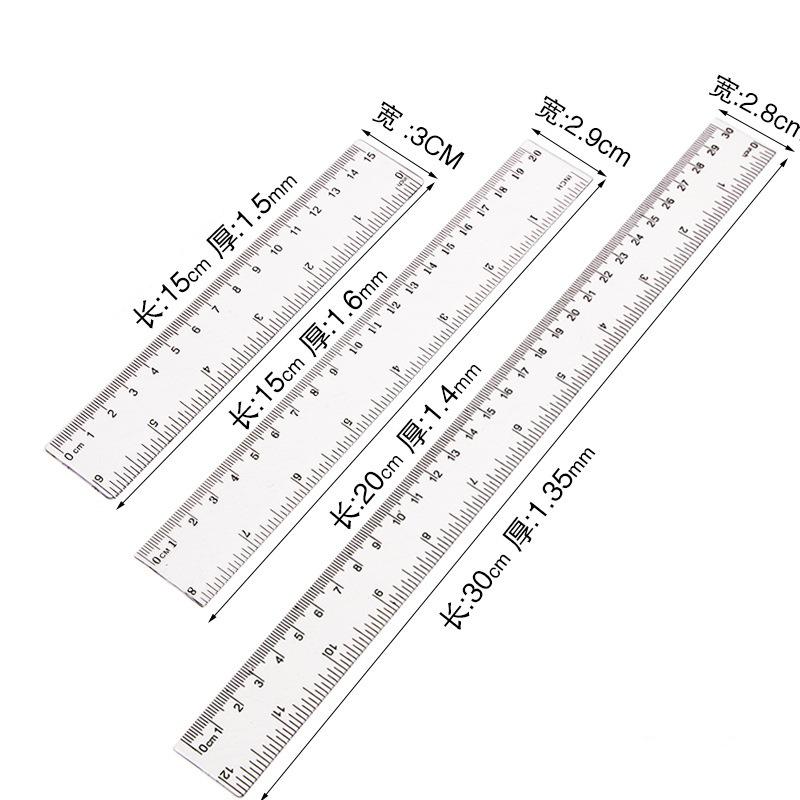 

Student Ruler Set: Transparent Plastic & Stainless Steel 15cm straight ruler