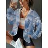 Women's Christmas Snowman Print Hooded Cozy Long Sleeve Zip-Up with White Sweatshirt Women Fashion Versatile Hoodies for Women