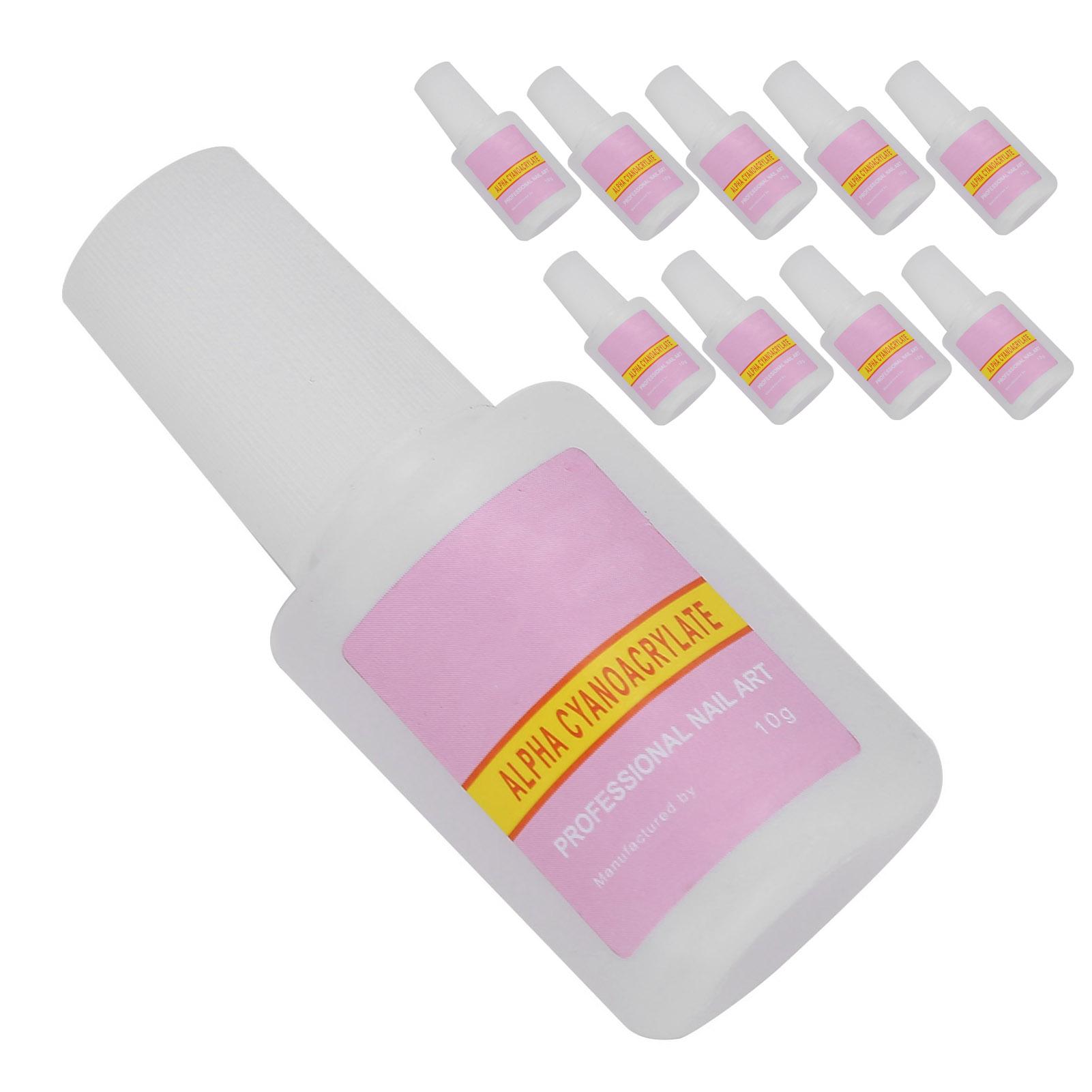 

Nail Art Glue Rhinestones Nail Tip Decoration Adhesive Glue Manicure Tool 10g x 10pcs
