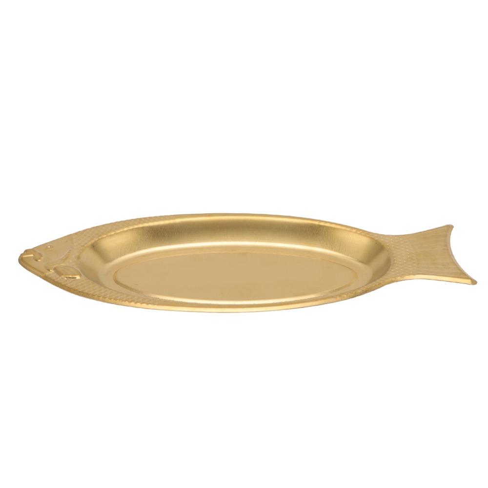 Stainless Steel Fish Serving Platter Decorative Appetizer Tray Fish Shaped Plate  Birthday Party