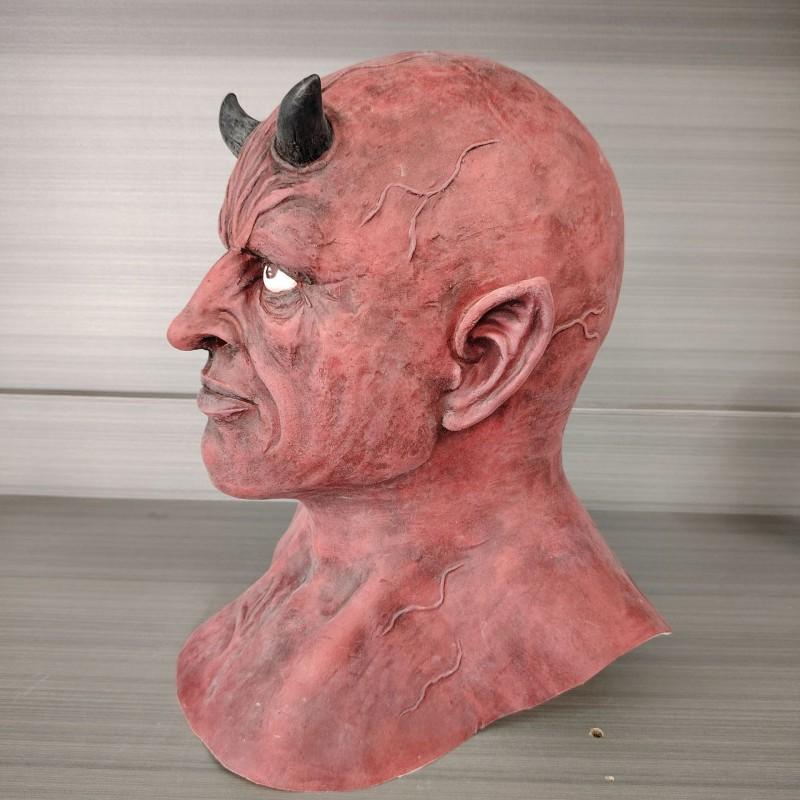 Halloween Full Face Devil Horn Mask Latex Horror Cosplay Costume Party Haunted House